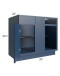 Portland Navy Blue 30x84 Wall Pantry