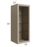 Tuscan Oyster 24x42 Square Corner Wall Cabinet