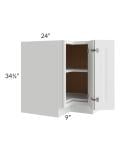 Union White 24x36 Square Corner Wall Cabinet