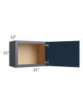 Midtown Blue Shaker 24x30 Square Corner Wall Cabinet