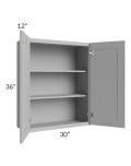 Pewter Grey Shaker 24x90 Wall Pantry