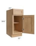 Midtown Timber Shaker 24x36 Square Corner Wall Cabinet