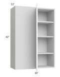 Milan White Matte 24x36 Square Corner Wall Cabinet